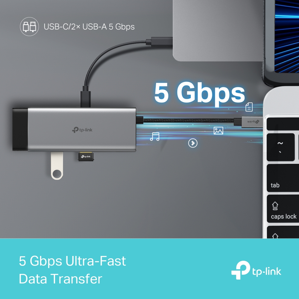 TP-Link UH5020C interface hub USB Type-C 5000 Mbit/s Grey – image 7