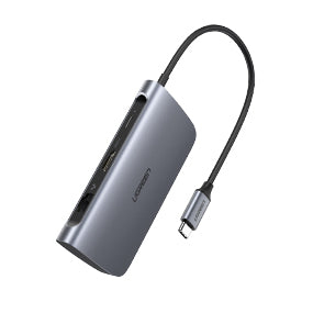 Ugreen 50852 laptop dock/port replicator USB 3.2 Gen 1 (3.1 Gen 1) Type-C Black, Silver