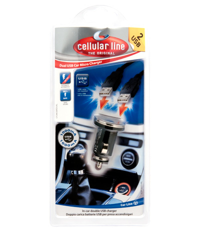 Cellularline DUAL USB CAR MICRO CHARGER – image 1