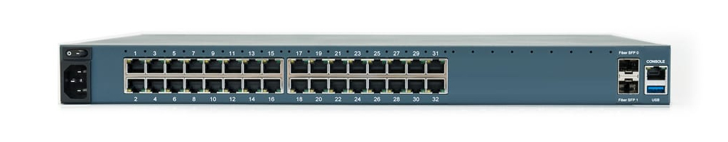 ZPE Nodegrid Serial Console - T Series 32-port unit, Dual AC, Legacy Pinouts, 2-Cores