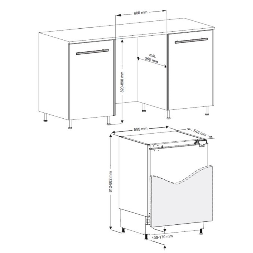CDA CRI551 combi-fridge Built-in – image 2