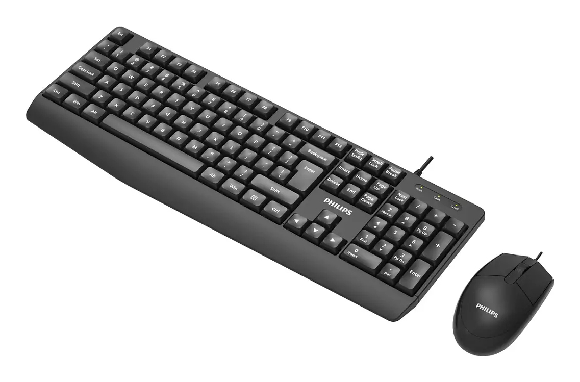 Philips 2000 series SPT6237B/67 keyboard Mouse included Universal USB QWERTY English Black – image 2