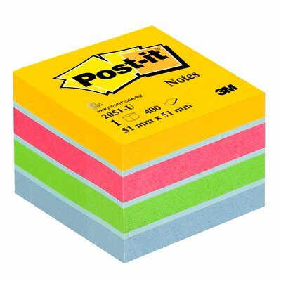 3M 2051-U pašlīpošs piezīmju papīrs Kvadrāts Zaļš, Pelēks, Priede, Dzeltens Pašlīmējošs