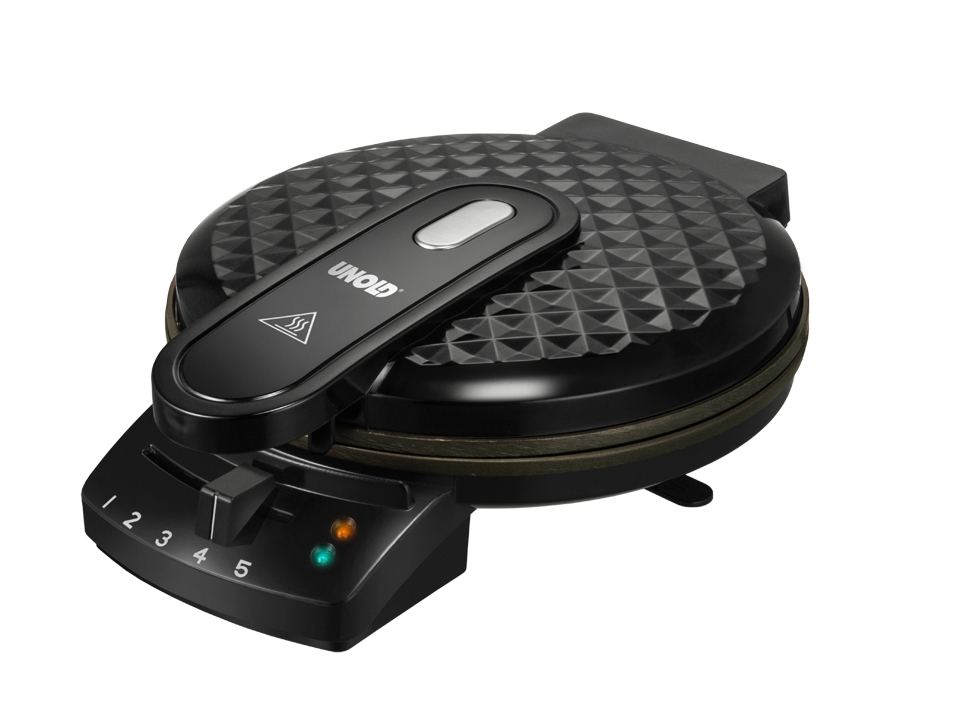 Unold 48235 Kalp Gofret Makinesi, 1 Gofret, 1200W, Siyah/Paslanmaz Çelik