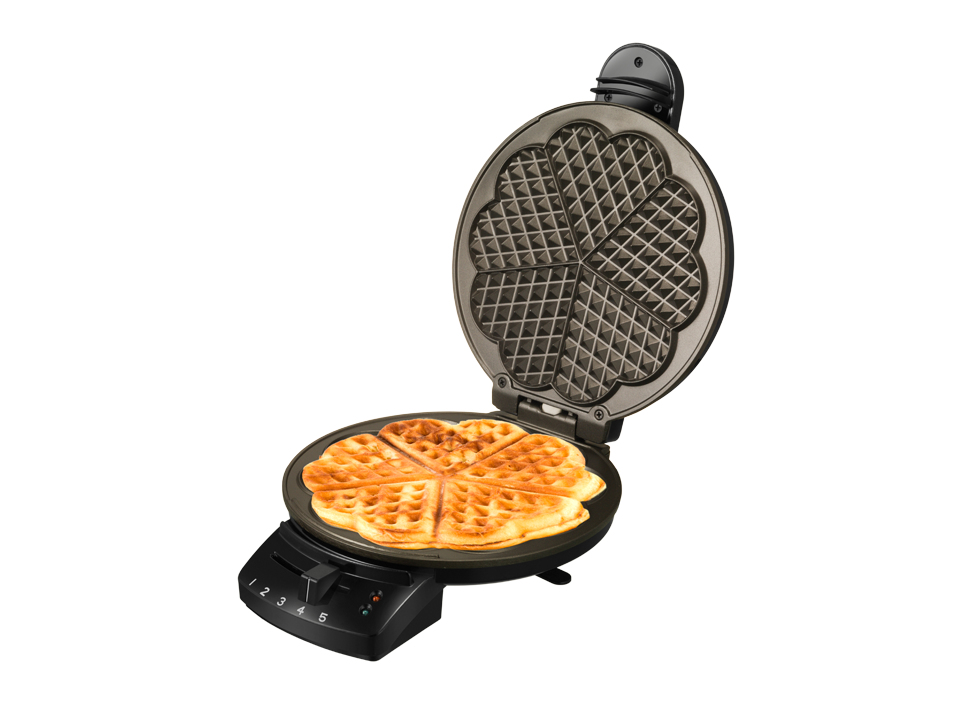 Resim Unold 48235 Kalp Gofret Makinesi, 1 Gofret, 1200W, Siyah/Paslanmaz Çelik