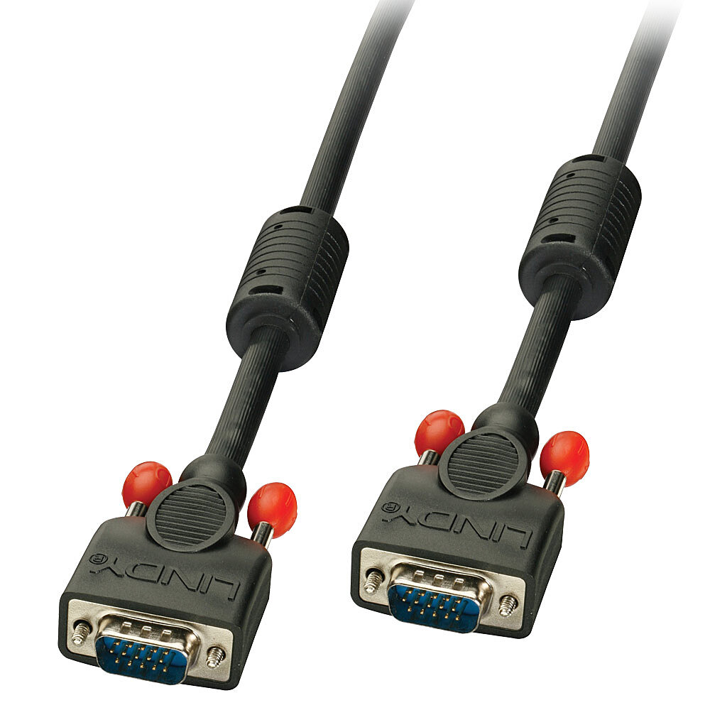 Lindy 36372 VGA-kabel 1 m VGA (D-Sub) Svart