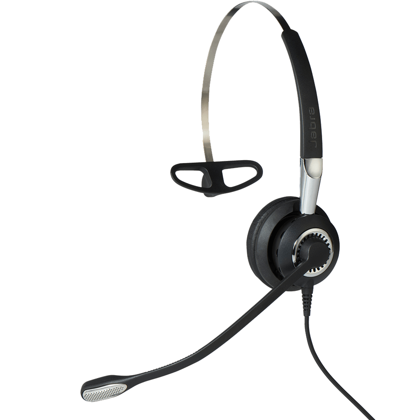 Jabra Biz 2400 II USB Mono BT MS Headset Kabel & Trådlös Hals-band, Öronkrok, Huvudband Kontor/callcenter Bluetooth Svart, Silver