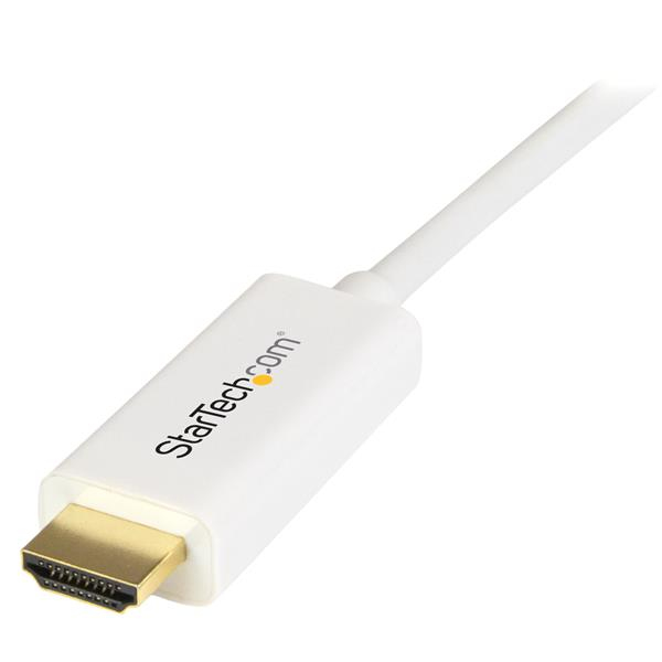 Resim StarTech.com MDP2HDMM2MW 2m Mini DisplayPort - HDMI Kablo, Beyaz