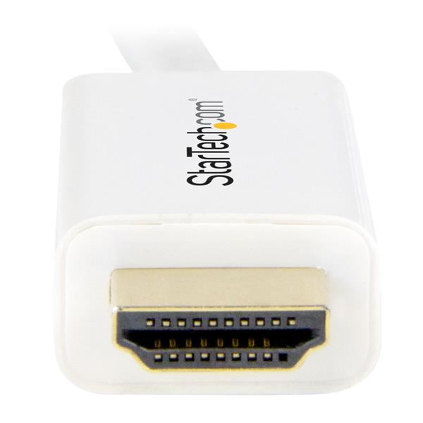 Resim StarTech.com MDP2HDMM2MW 2m Mini DisplayPort - HDMI Kablo, Beyaz