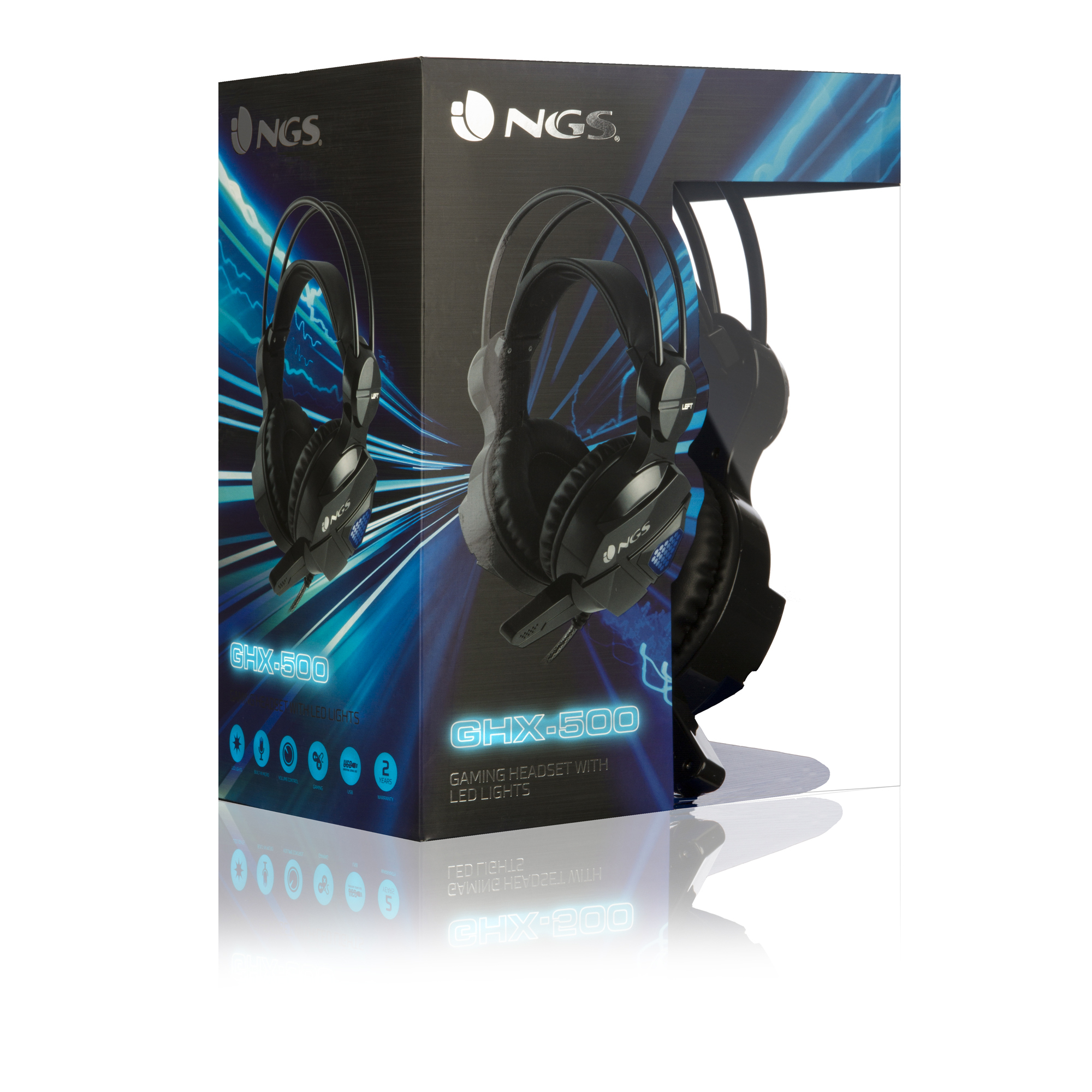 NGS GHX-500 headphones/headset Wired Head-band Gaming Black – image 7
