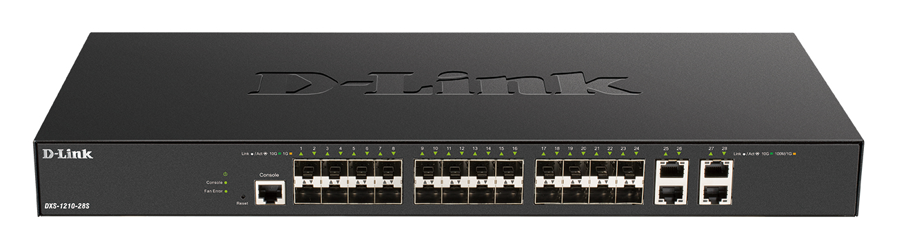 D-Link DXS 1210-28S - Switch - smart - 24 x 10GBase-X + 4 x 10Gb Ethernet - rack-mountable