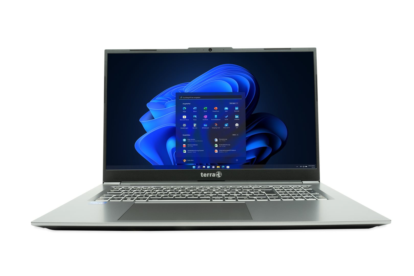 TERRA MOBILE 1717R Intel® Core™ i5 i5-1334U Laptop 43.9 cm (17.3") Full HD 16 GB DDR4-SDRAM 1 TB SSD Wi-Fi 6 (802.11ax) Windows 11 Pro German Grey