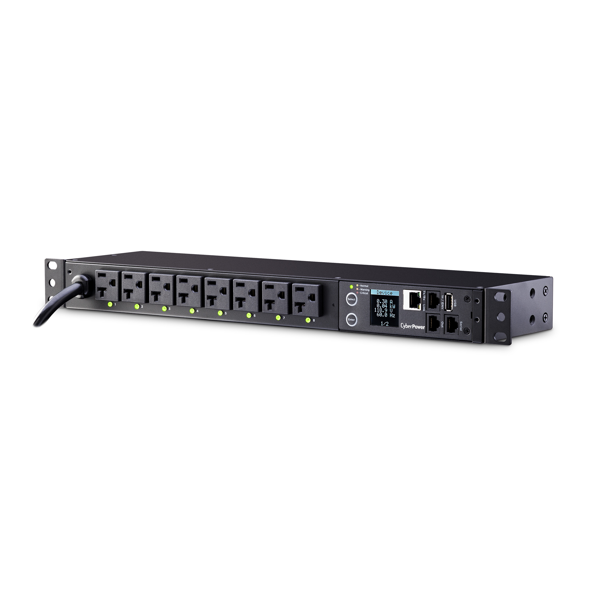 CyberPower PDU41002 power distribution unit (PDU) 8 AC outlet(s) 1U Black – image 2