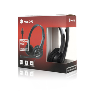 NGS VOX505USB headphones/headset Wired Head-band USB Type-A Black – image 6