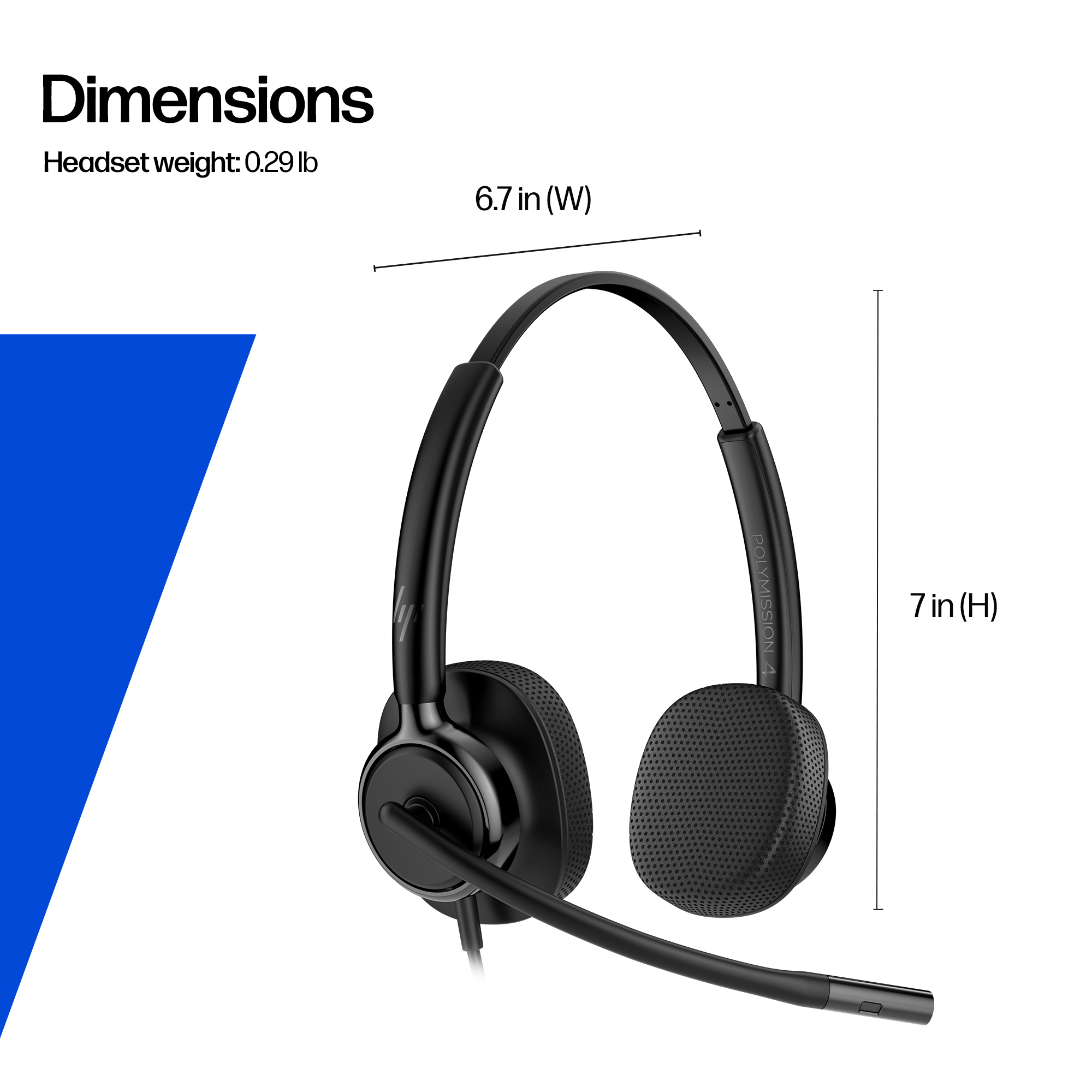 HP Poly Mission 425 Stereo USB Wired Headset TAA – image 3