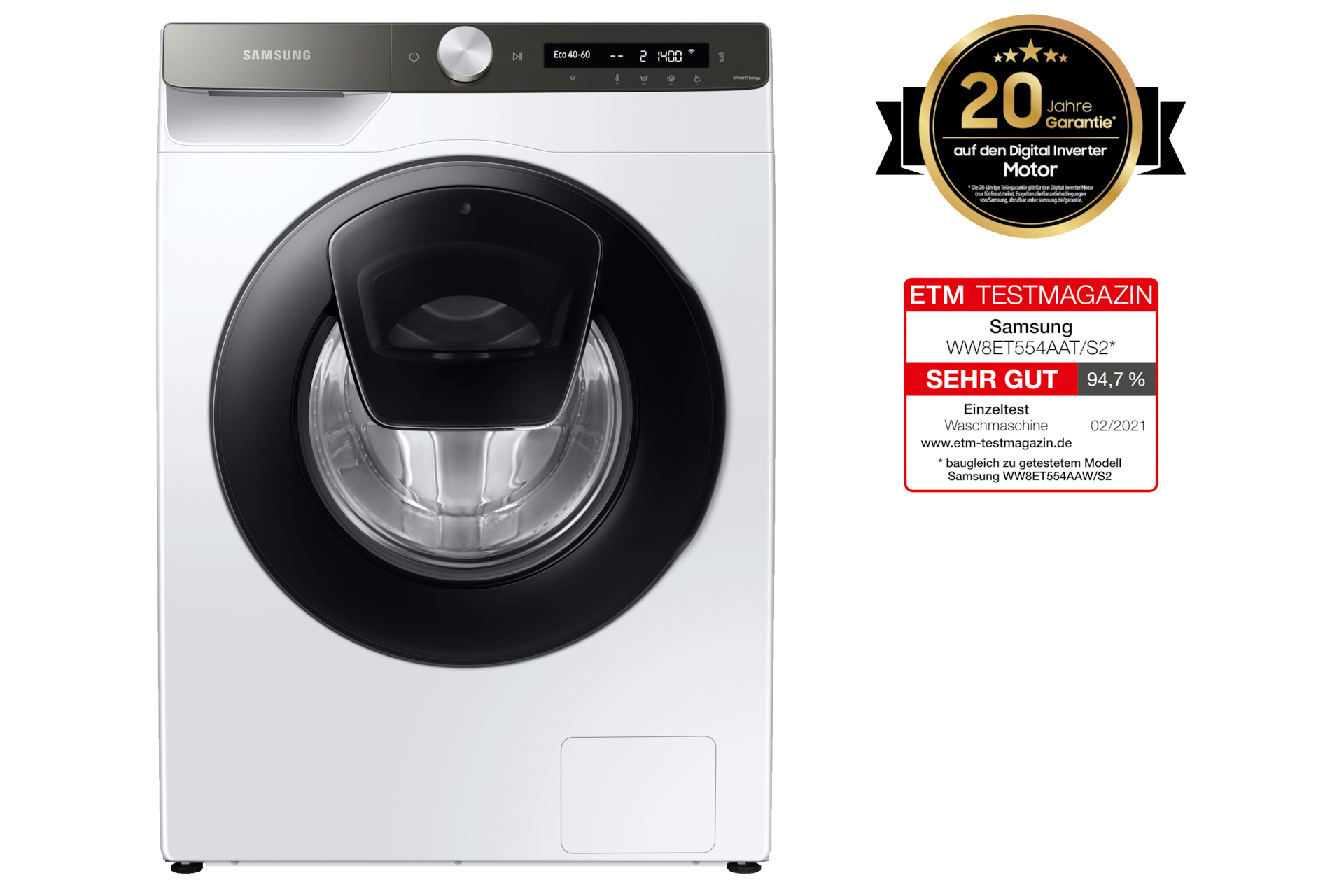 Samsung WW8ET554AAT — vue 1 sur 1
