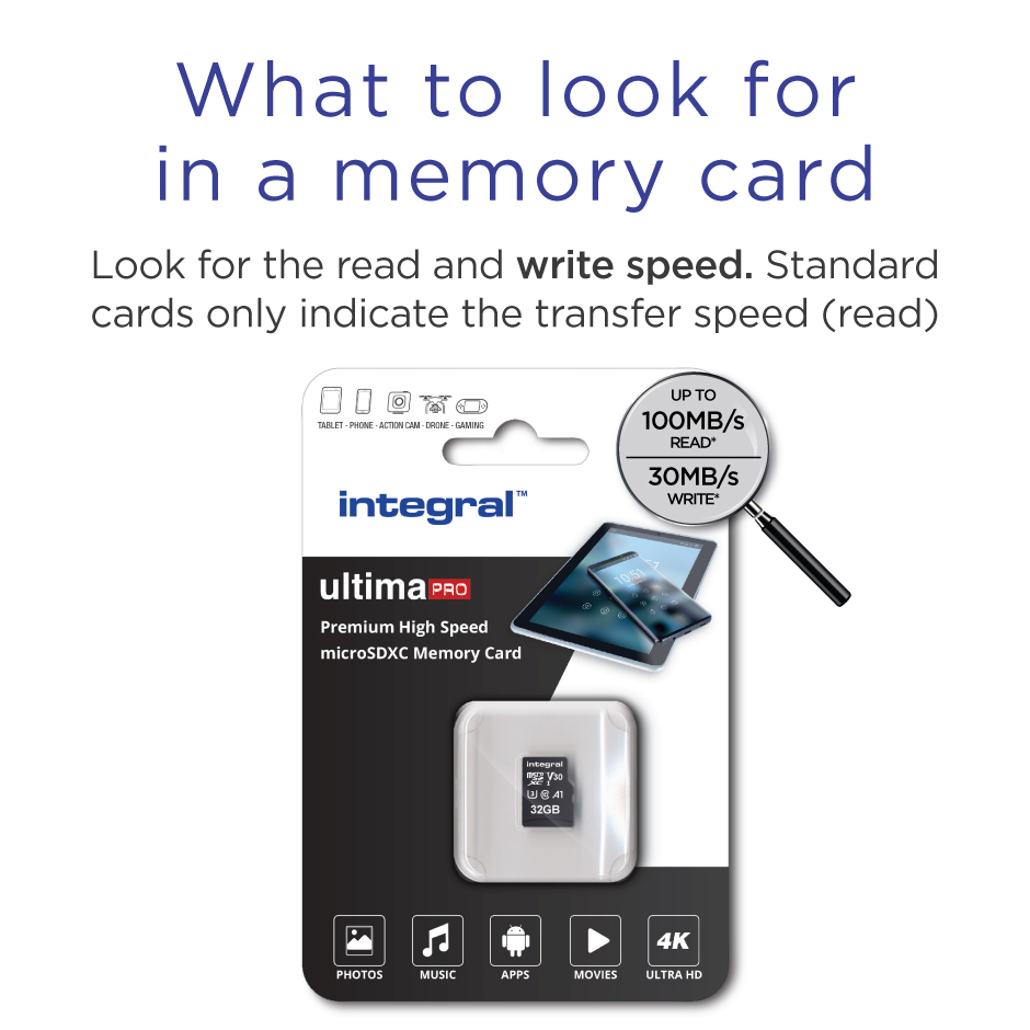 Integral 32GB MICRO SDHC UHS-1 U3 CL10 V30 A1 UP TO 100MBS READ 30MBS WRITE – image 4