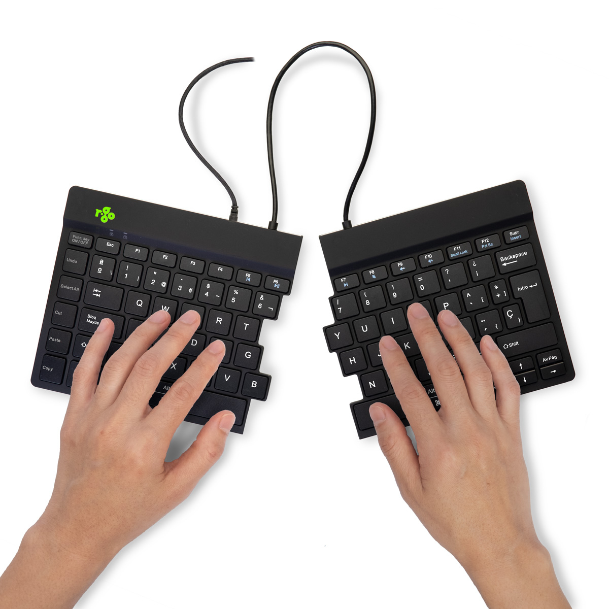 R-Go Tools Ergonomic keyboard R-Go Split Break v2 with break software, ergonomic split keyboard, QWERTY (ES), Wired, black – image 4