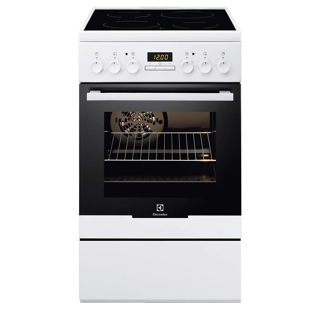 Electrolux EKC55566OW Freestanding cooker Electric Zone induction hob Black, White – image 1