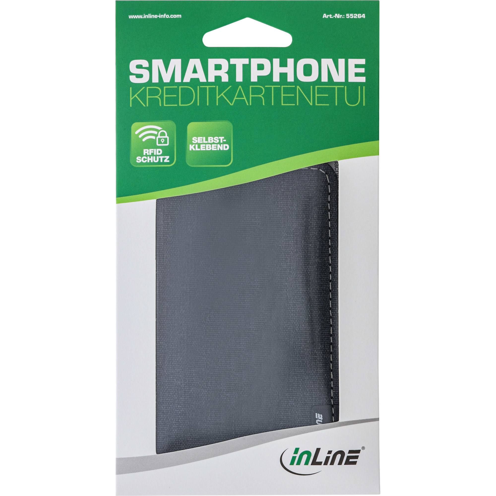 InLine Smartphone Credit Card Case, with RFID protection, black – image 3