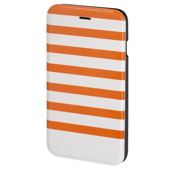 Hama Stripes custodia per cellulare 11,9 cm (4.7") Custodia a libro Arancione, Bianco