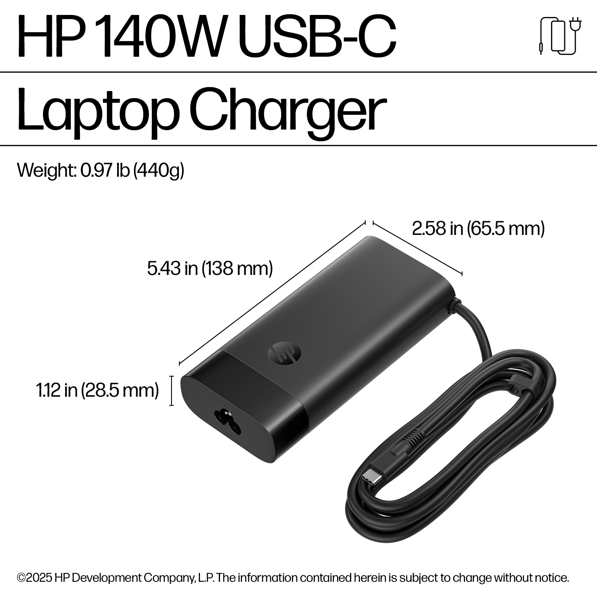 HP 140W USB-C Laptop Charger – image 9