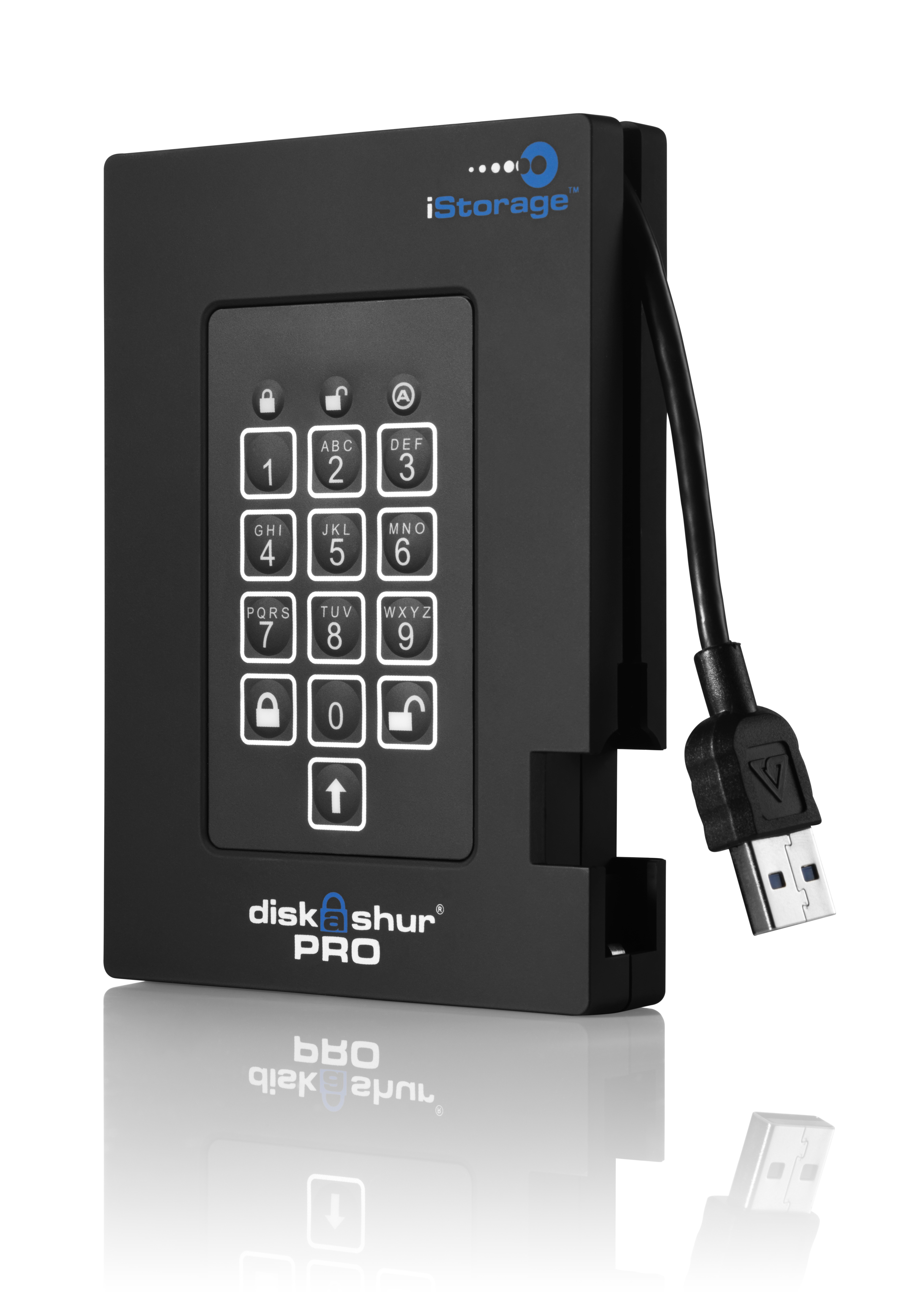 iStorage diskAshur Pro FIPS USB3 256-bit SSD 256GB image 1