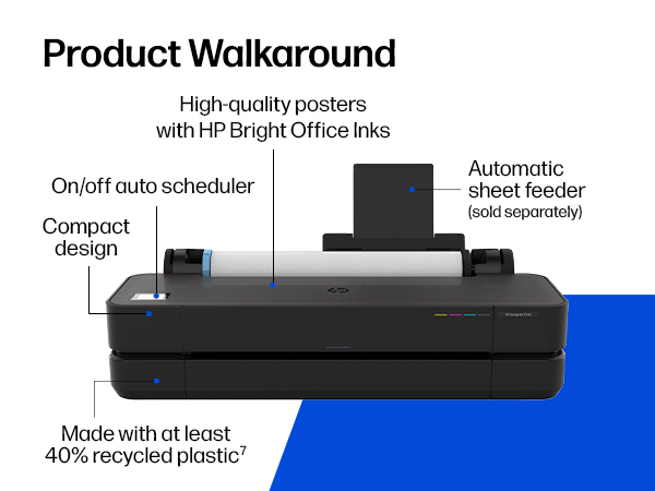 HP DesignJet T210 24-in Printer – image 2