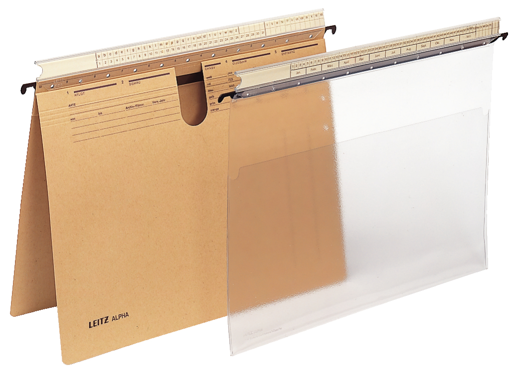 Leitz Alpha cartella sospesa e accessorio A4 PVC Marrone, Trasparente