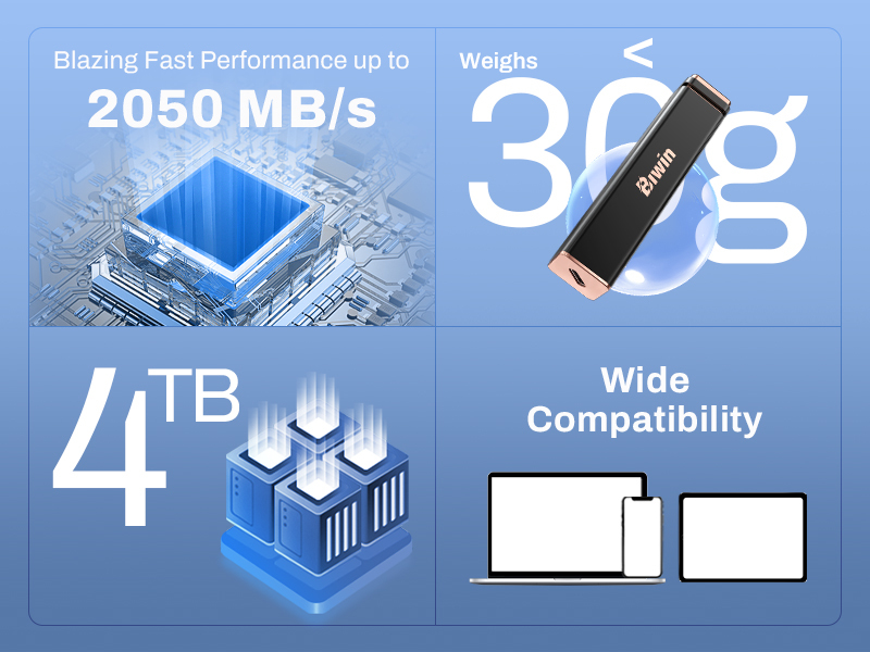 Biwin PD2000 4TB Light Gold 2000 MB/s image 16