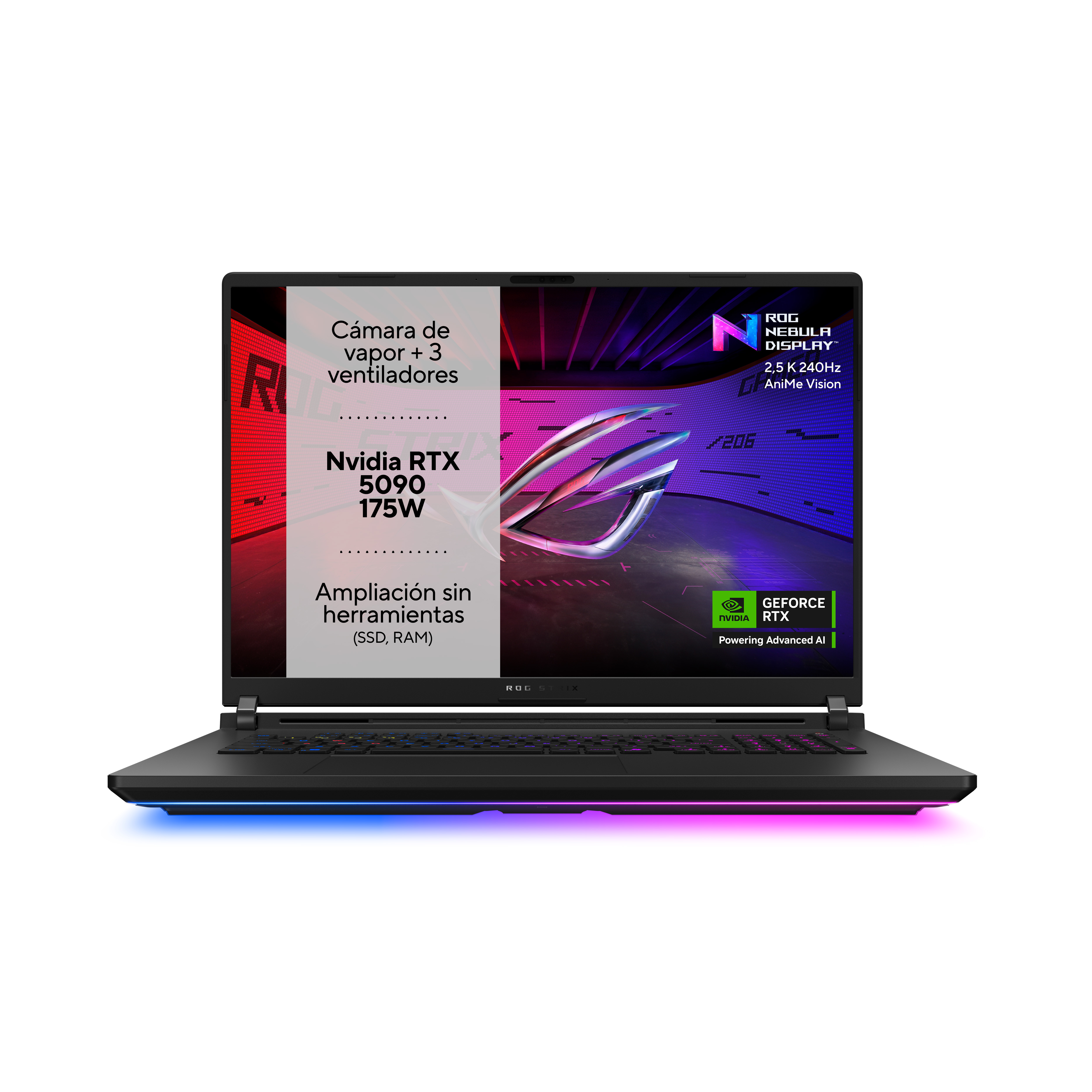 Portátil gaming - ASUS ROG Strix SCAR 18 G835LX-SA094W, " WQXGA, Intel® Core™ Ultra 9 275HX, 64 GB RAM, 2 TB SSD, GeForce RTX™ 5090, Windows 11 - imagen 4