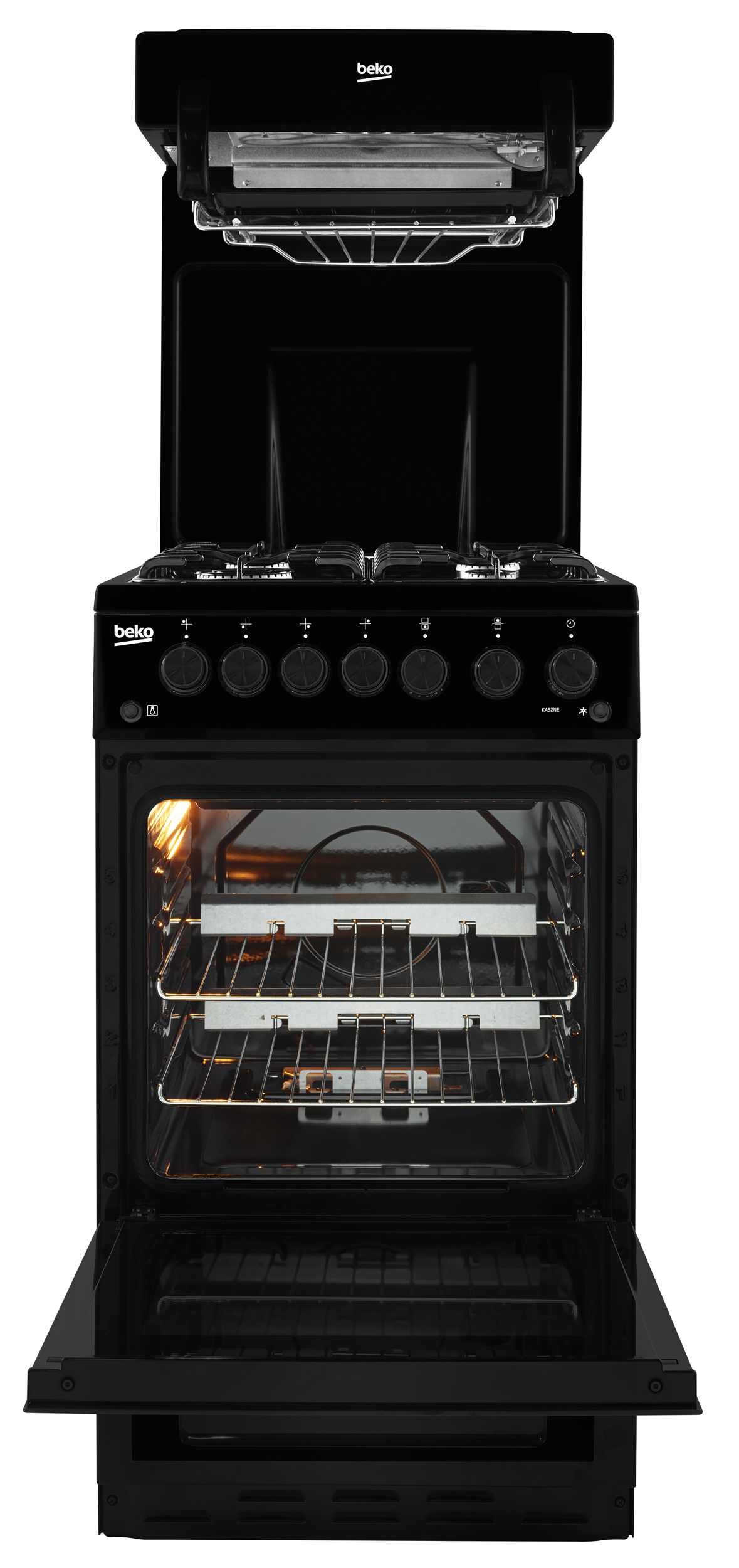 Beko KA53NEK cooker Gas Black – image 3