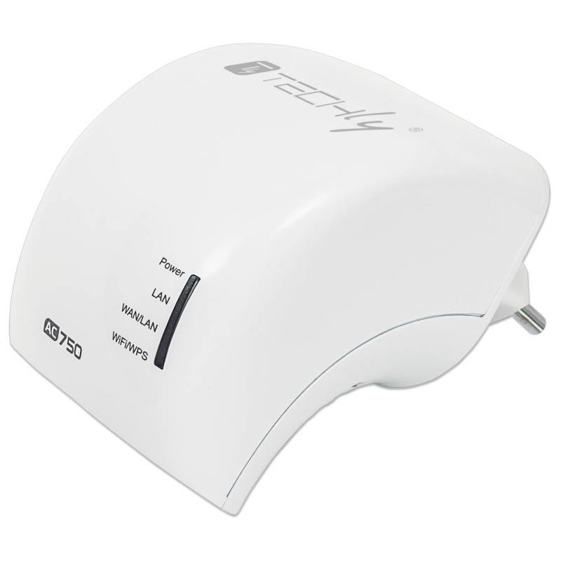 Techly Wall Plug WiFi Mini Router 750Mbps Dual Band Repeater5 I-WL-REPEATER5
