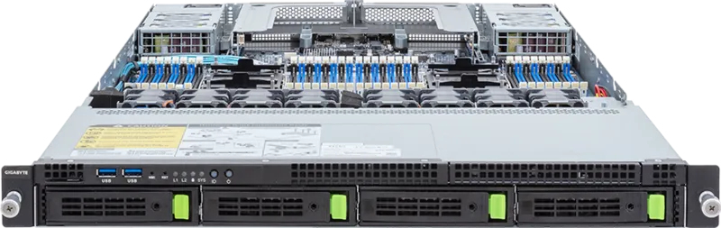 GIGABYTE R183-S95-AAD1 Intel C741 LGA 4677 (Socket E) Rack (1U) Black, Steel – image 2