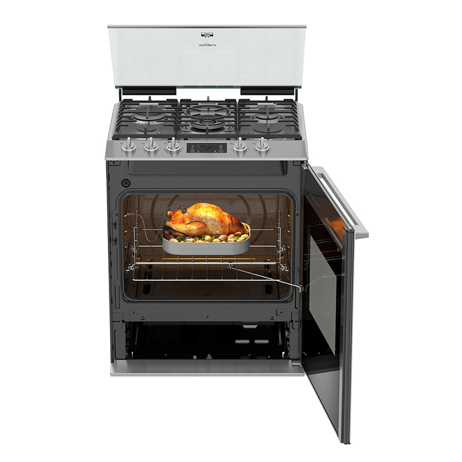 Whirlpool WFR9000S cooker Freestanding cooker Gas Silver – image 4
