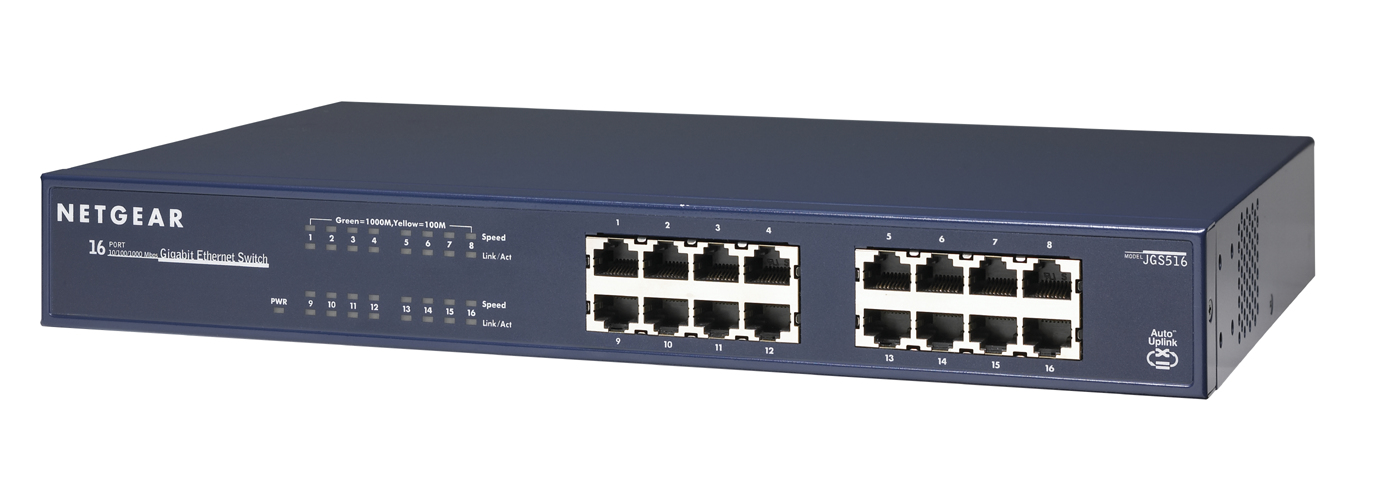 Netgear 16 Port Gigabit Ethernet Unmanaged Network Switch (JGS516) E —  Parkem