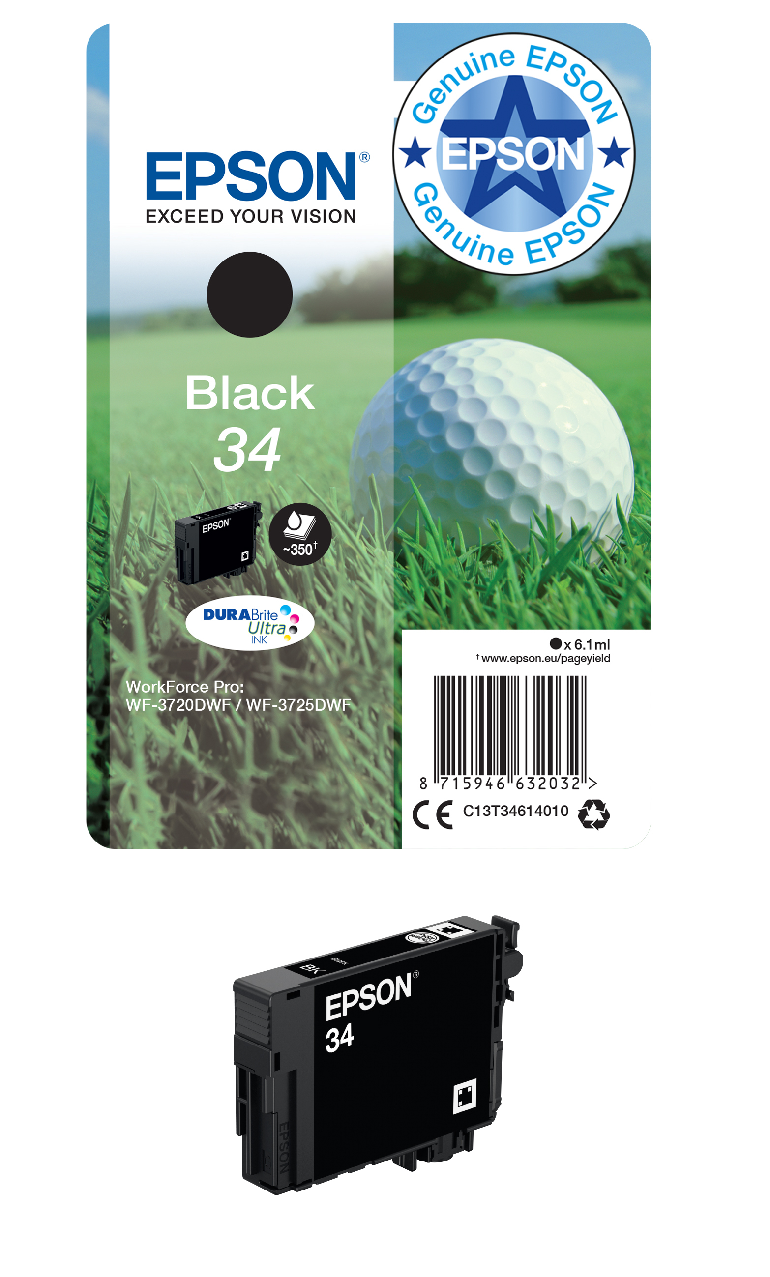 Epson Golf ball 34 DURABrite Ultra Single Black Ink – image 2