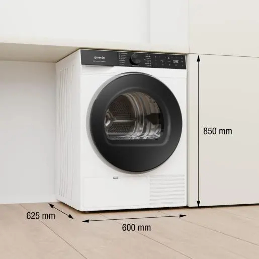 Gorenje G600 Värmepumpstorktumlare (9 kg) med NatureDry för skonsam torkning, SensorDry för exakt stopp och TwinAir för jämna resultat. Bevarar klädernas kvalit – image 6