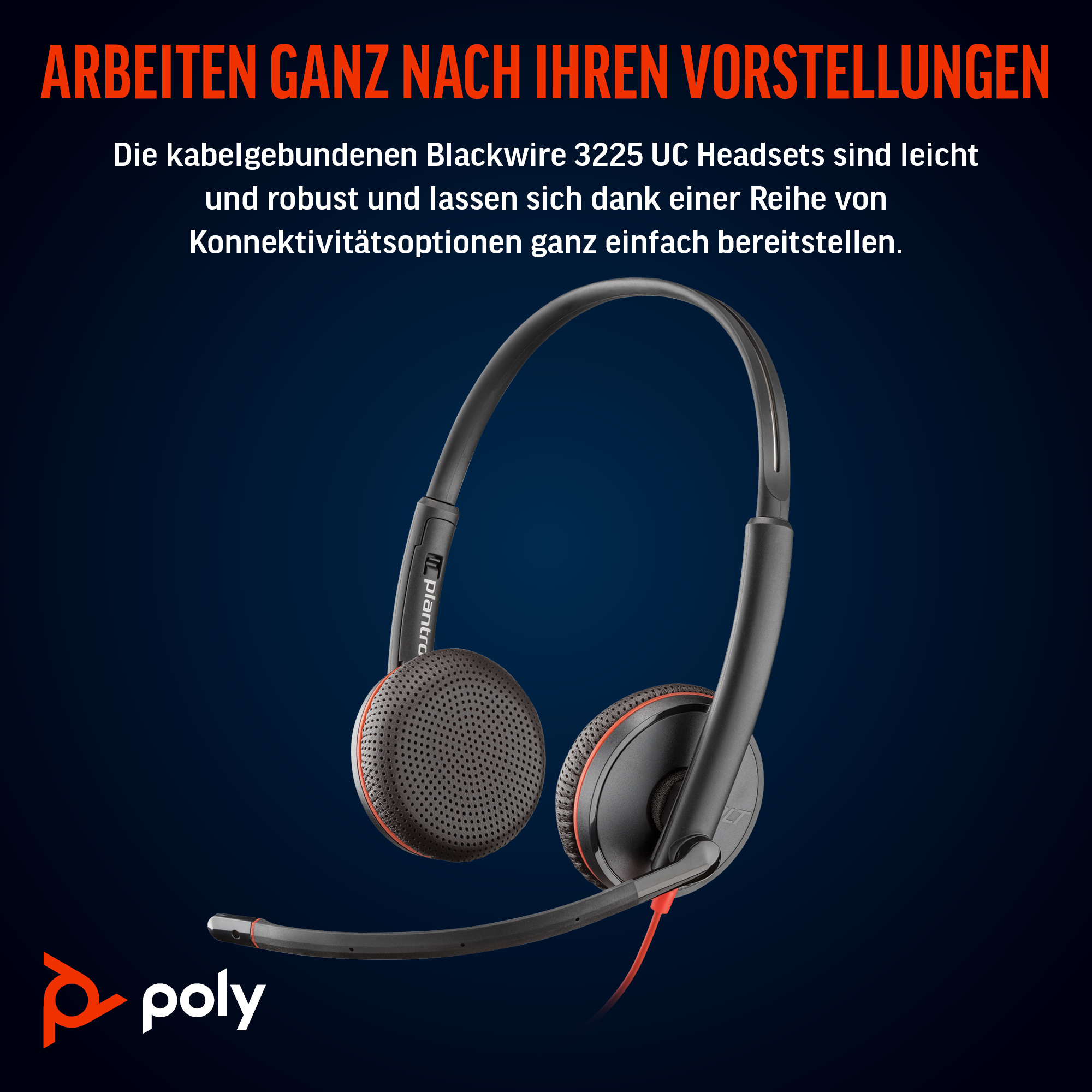 Blackwire 3225 Stereo USB-C-Headset +3,5-mm-Stecker +USB-C/A-Adapter (Packungseinheit)