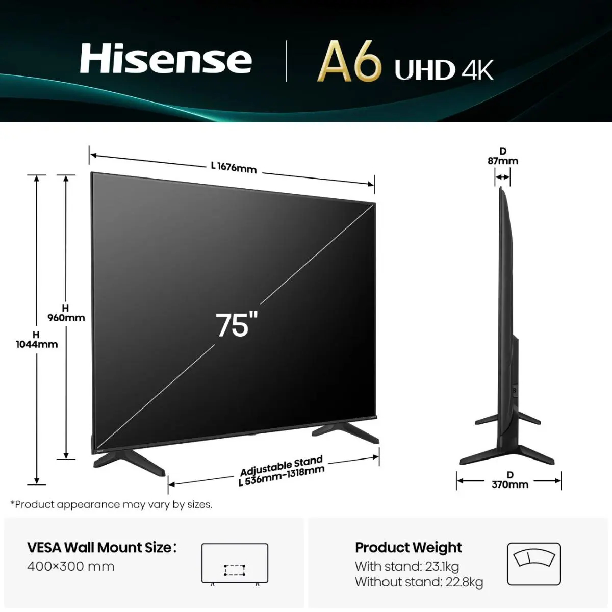 Hisense 75 '' A6Q | Smart TV UHD 4K 4K – image 4