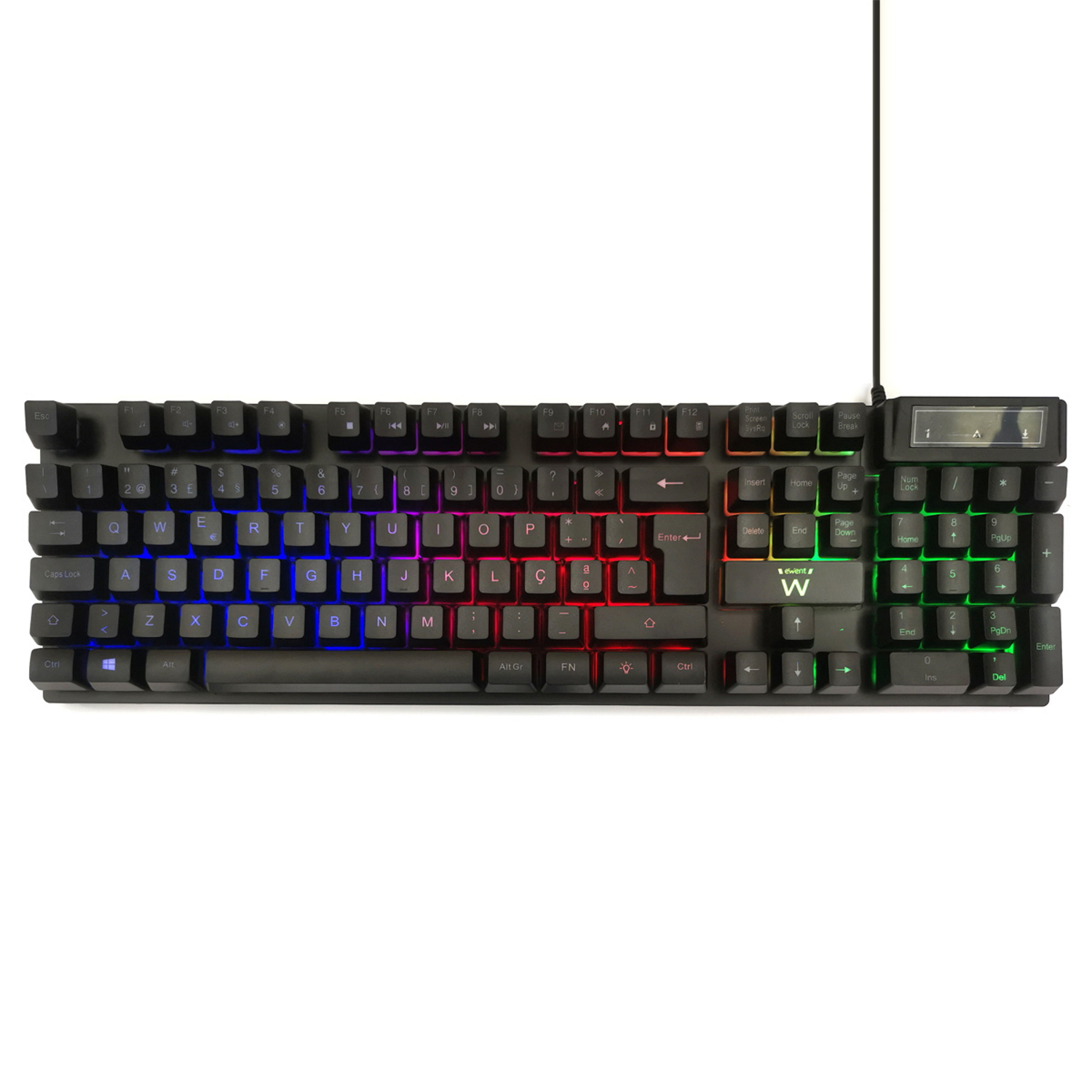 Ewent PL3319 keyboard Gaming USB QWERTY Portuguese Black