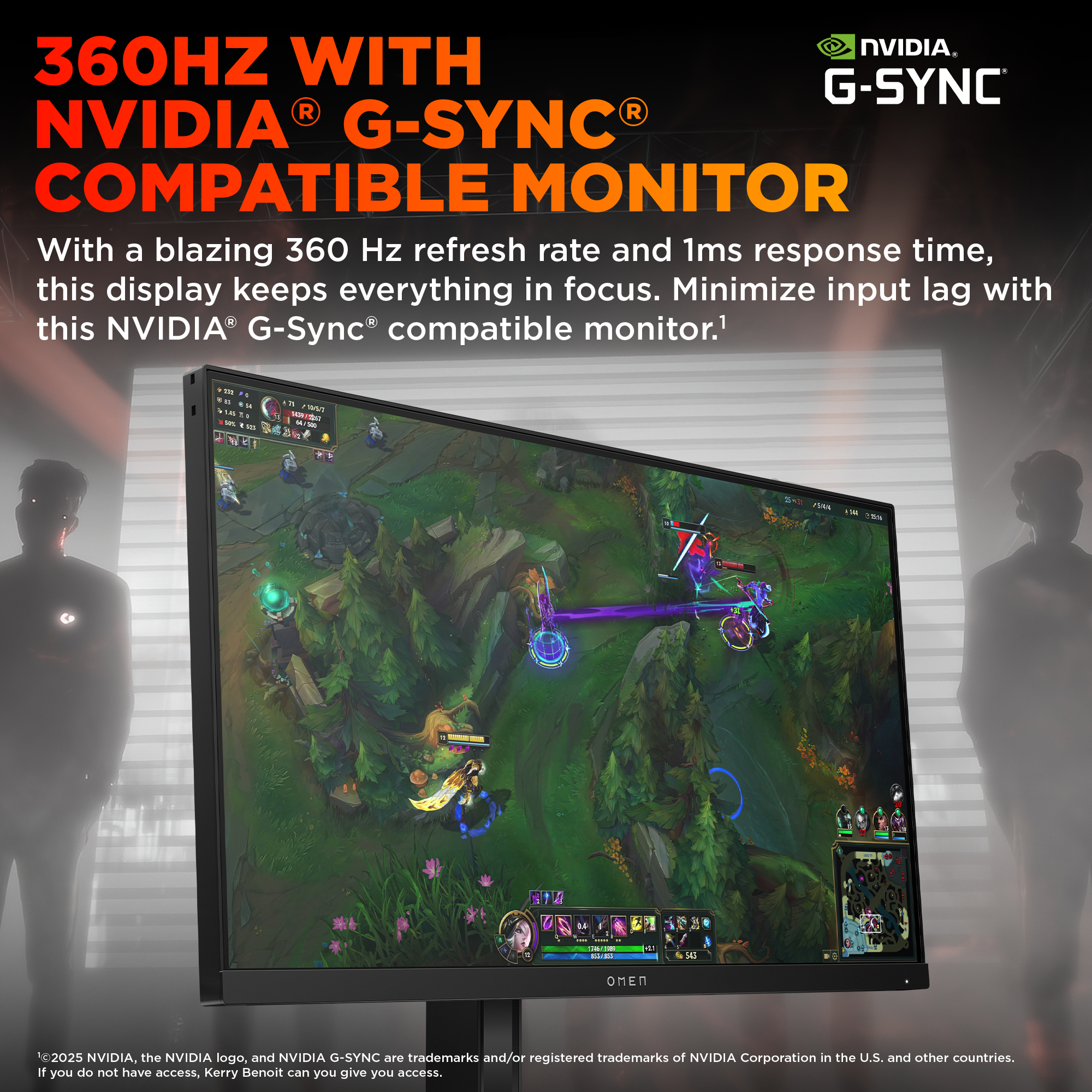 HP OMEN 24.5inch FHD 360Hz Gaming Monitor - OMEN 25 – image 9
