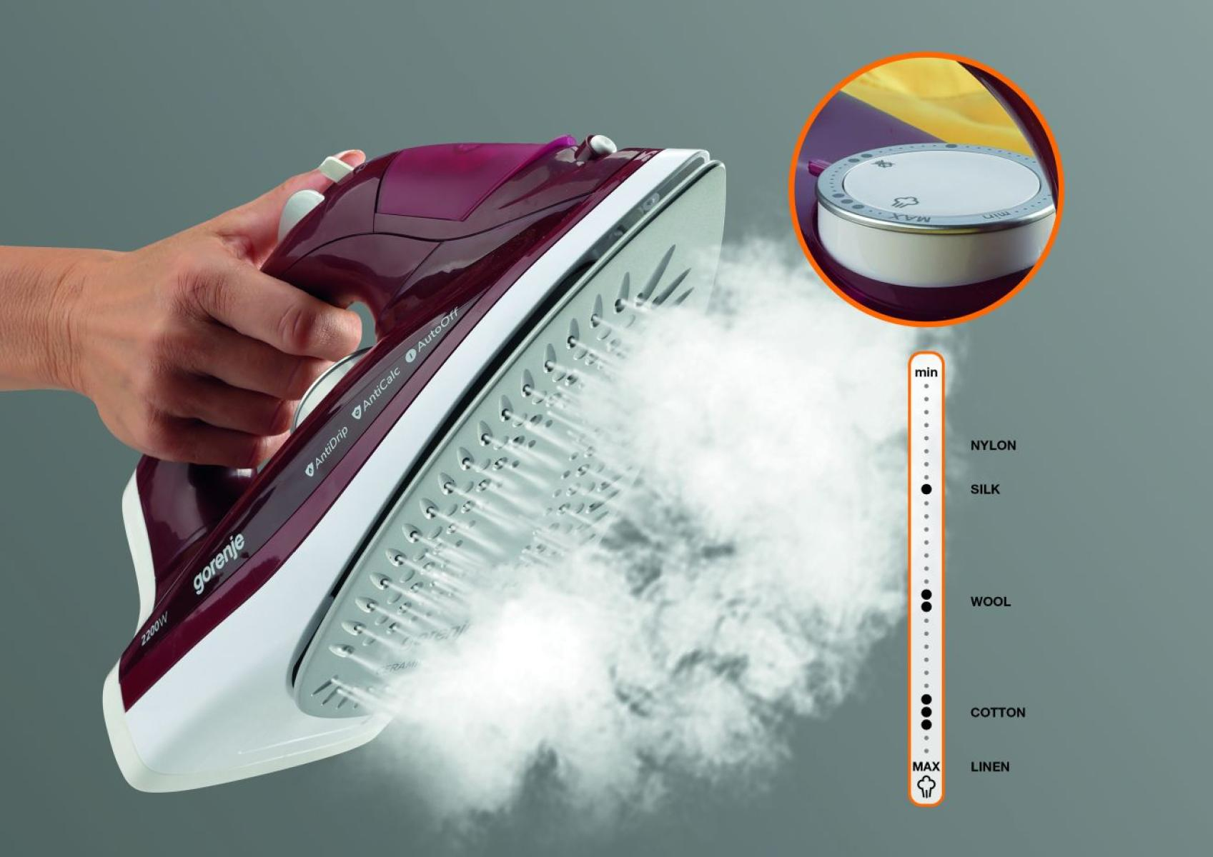 Gorenje SICH2200RBC Steam iron Red, White – image 8
