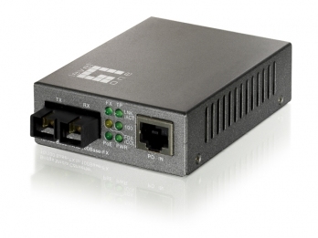 LevelOne 10/100BASE-TX to 100BASE-FX MMF SC PoE PD Converter – image 1