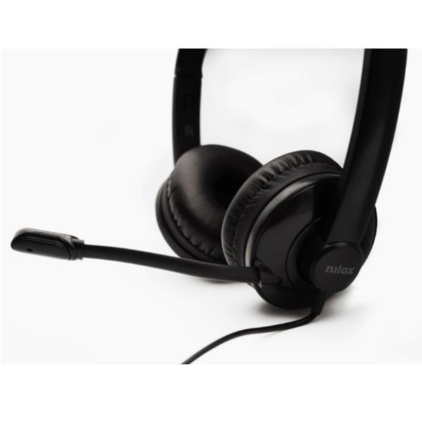 Nilox NXAU0000003 headphones/headset Wired Head-band Office/Call center USB Type-A Black – image 3