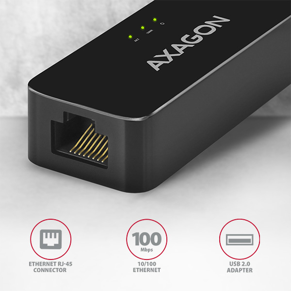Axagon ADE-XR USB 2.0 fast ethernet – image 2