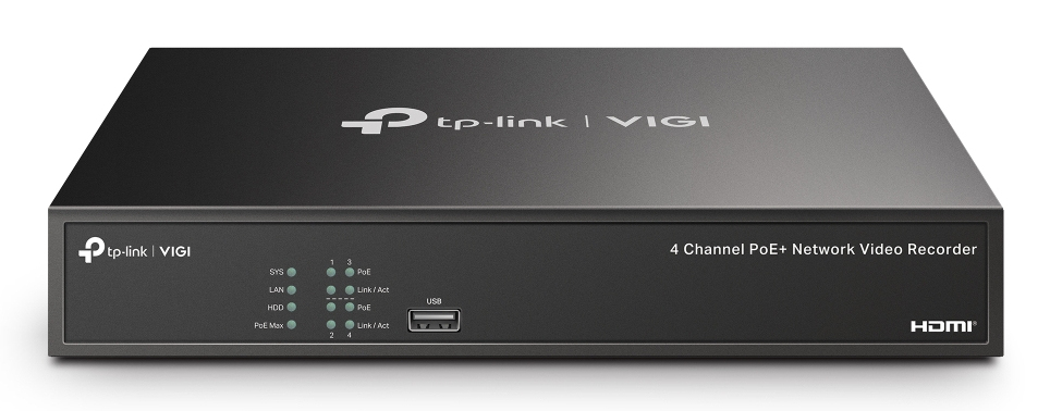 TP-Link VIGI NVR1004H-4P-2TB Black – image 2