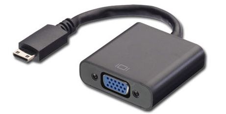 Microconnect HDMIVGAB HDMI Tip C (Mini) Erkek - VGA Dişi Adaptör Kablosu, 0.15m, Siyah
