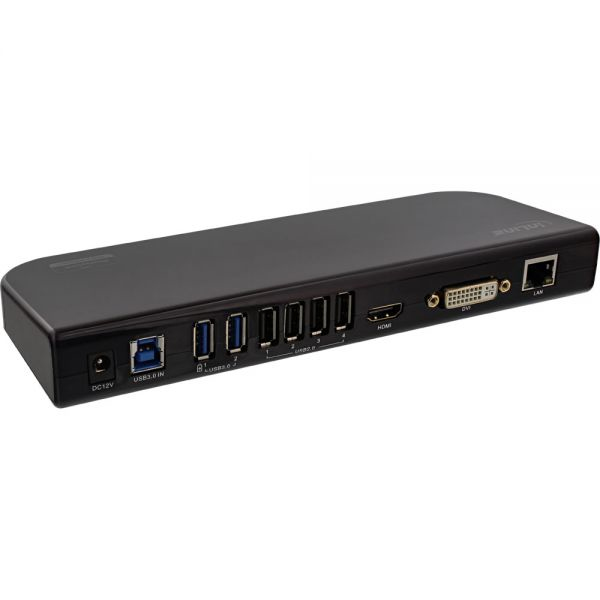 InLine 33285 laptop dock/port replicator Wired USB 3.2 Gen 1 (3.1 Gen 1) Type-B Black – image 1