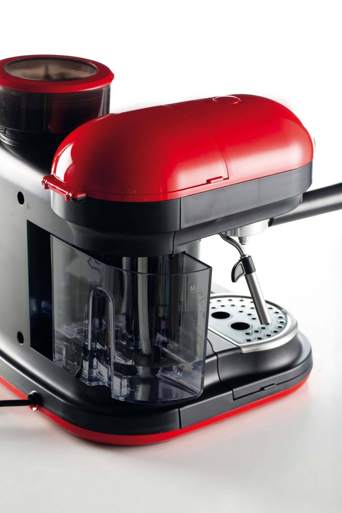 Ariete 1318 Moderna Espresso Machine with Integrated Coffee Grinder, For Coffee Beans and Ground Coffee, Milk Frothing Cappuccino Maker, 1 and 2 Cup Filter, 108 – image 6